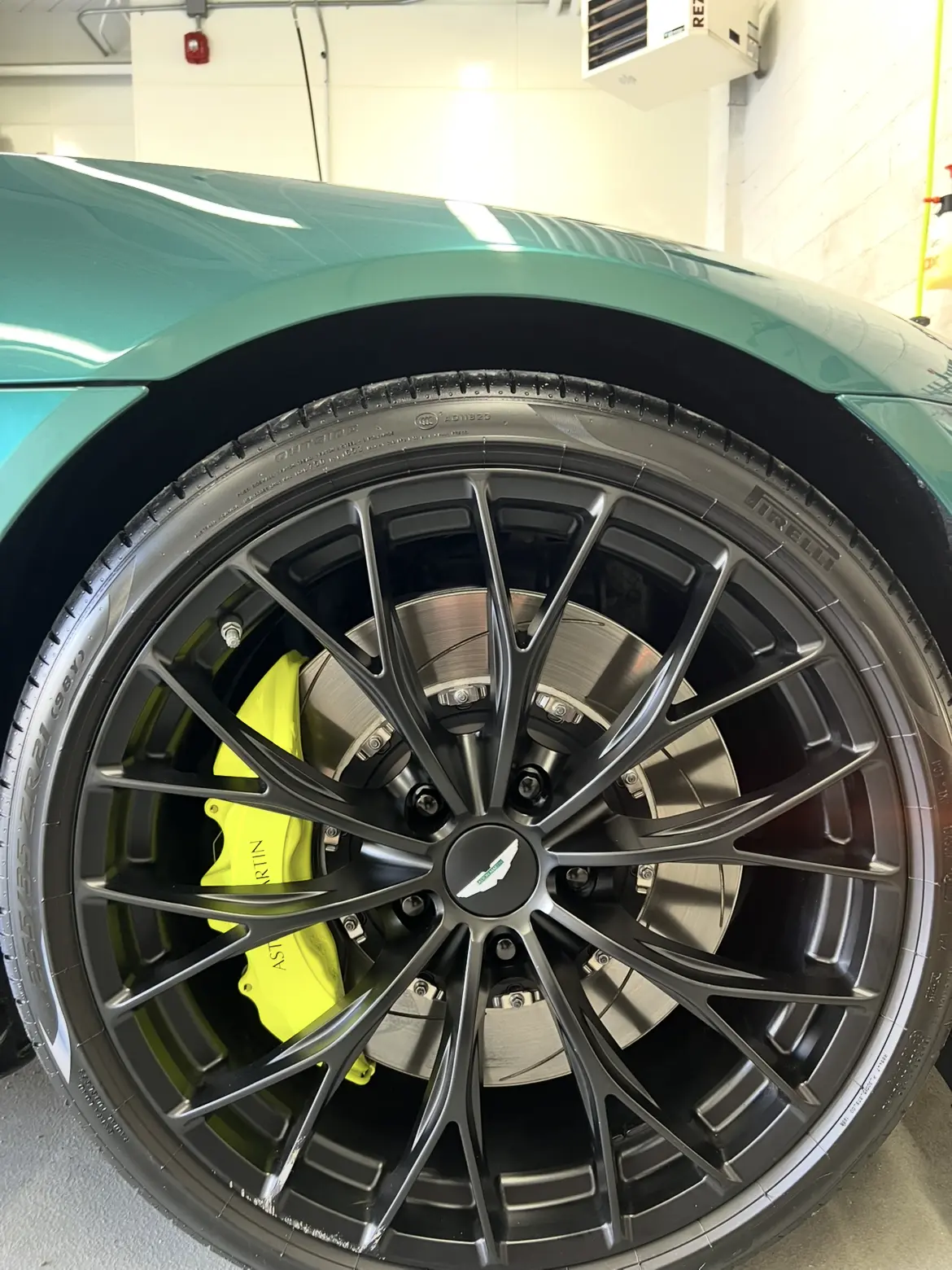 Aston Martin wheel after deep cleaning