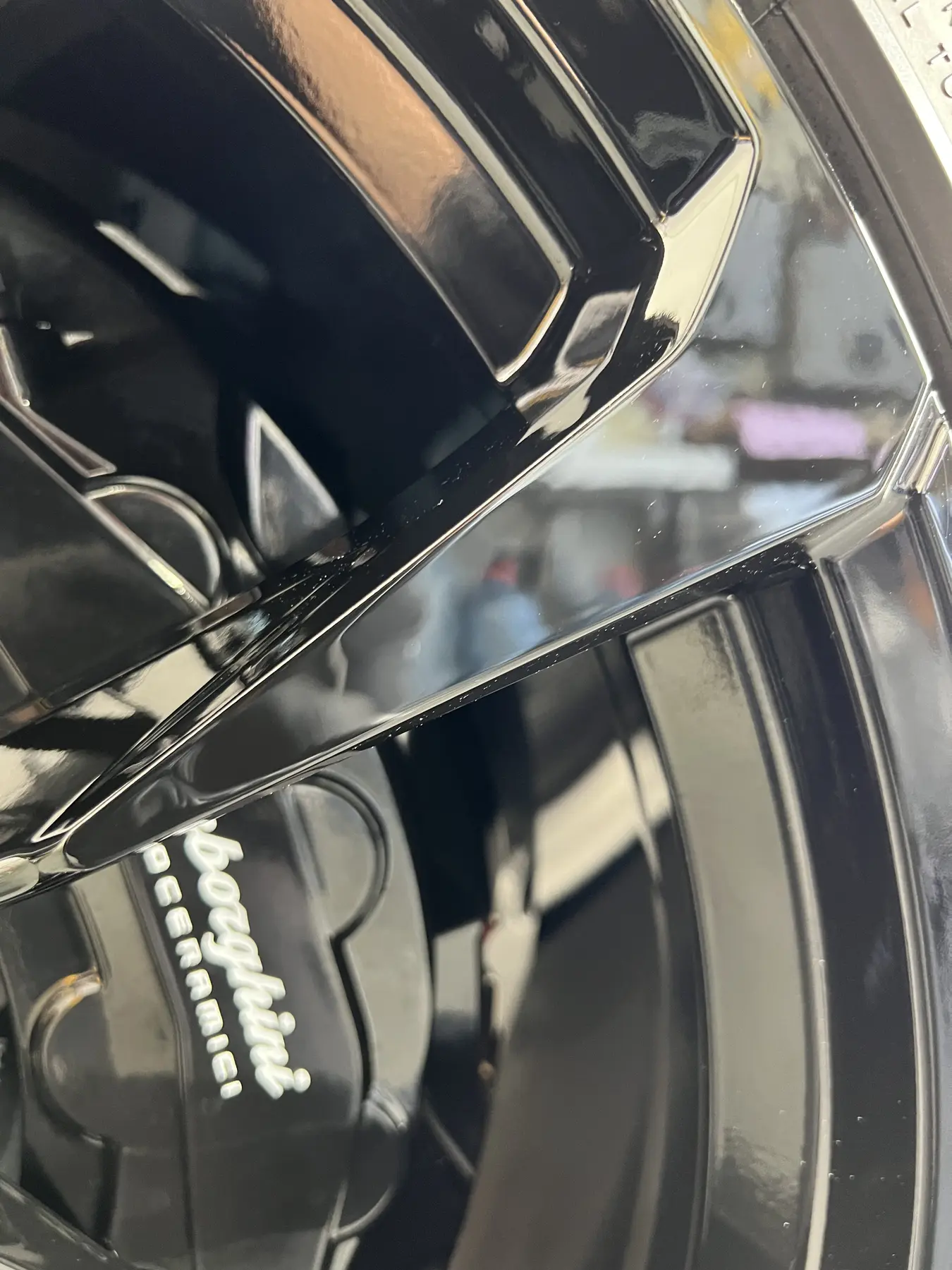 Black wheel after detailing