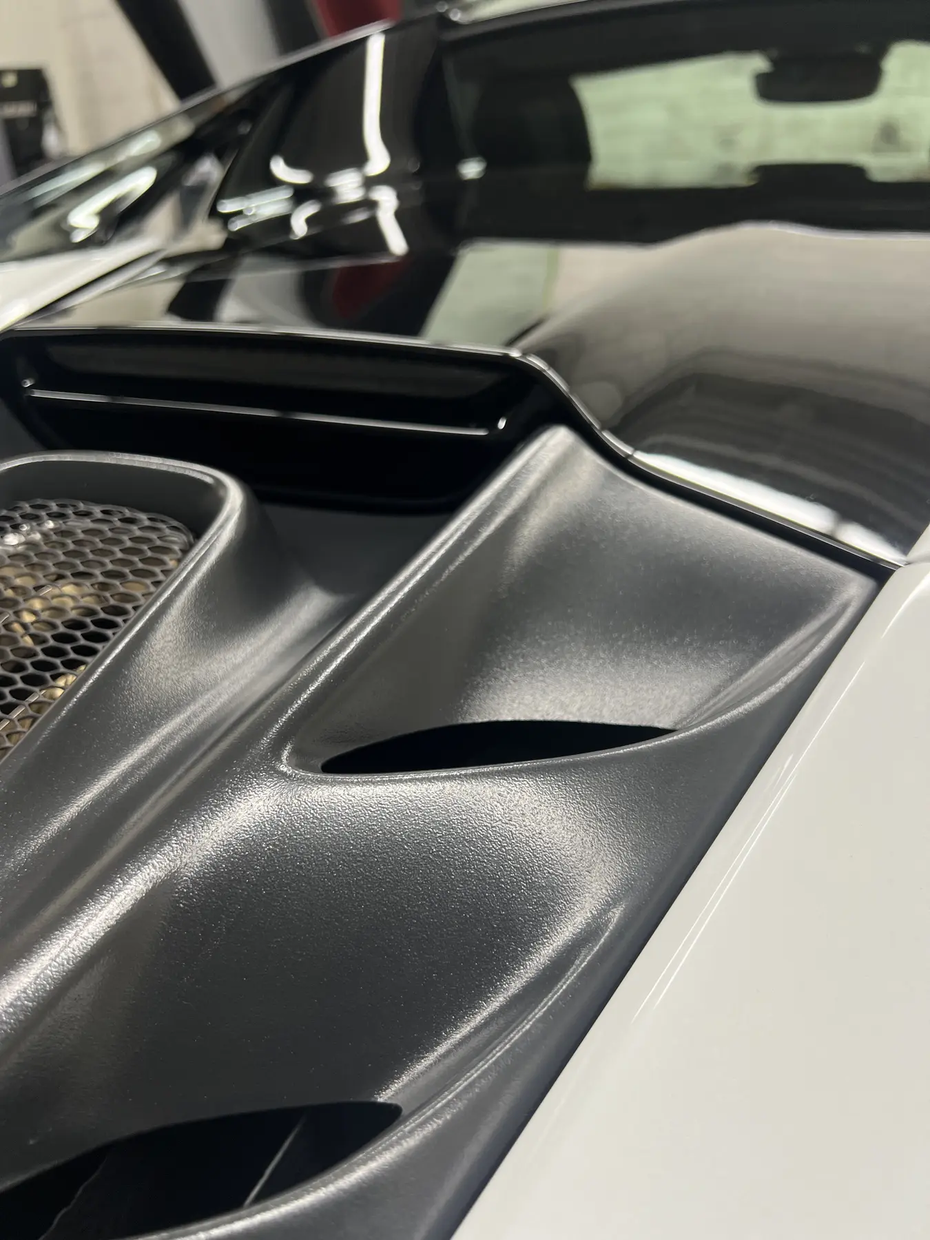 Matte interior surface after restoration