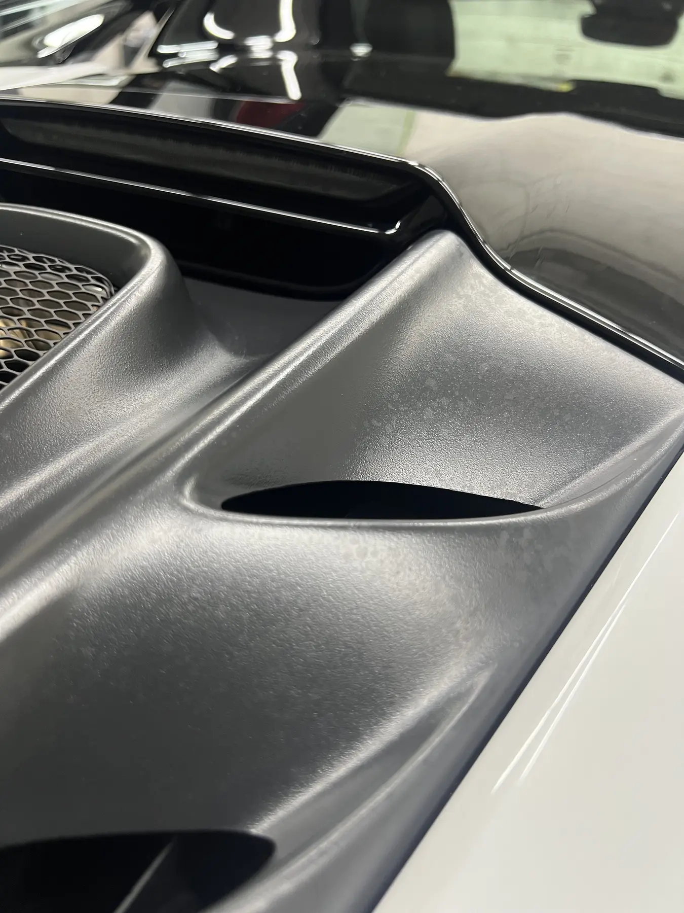 Matte interior surface before restoration
