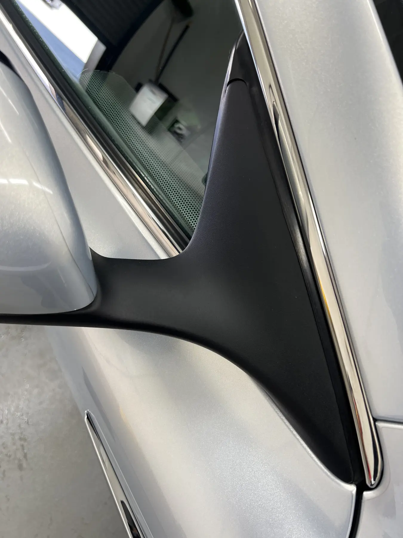 Mirror trim after restoration