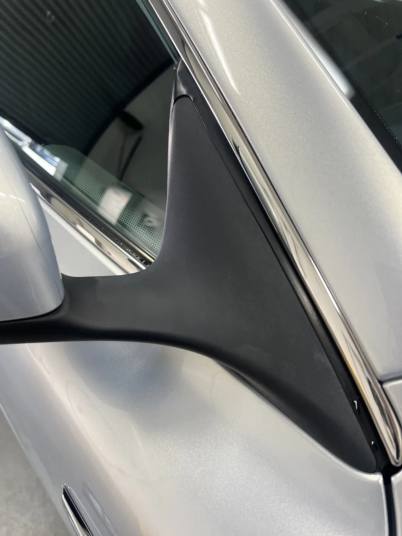 Mirror trim before restoration