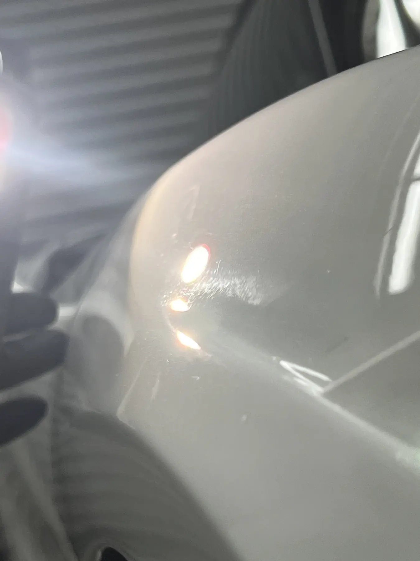 White paint before correction